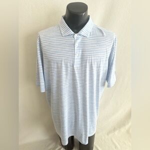 Southern Hill Country Club Polo Men’s XL B. Draddy Short Sleeve Blue Stripe Polo